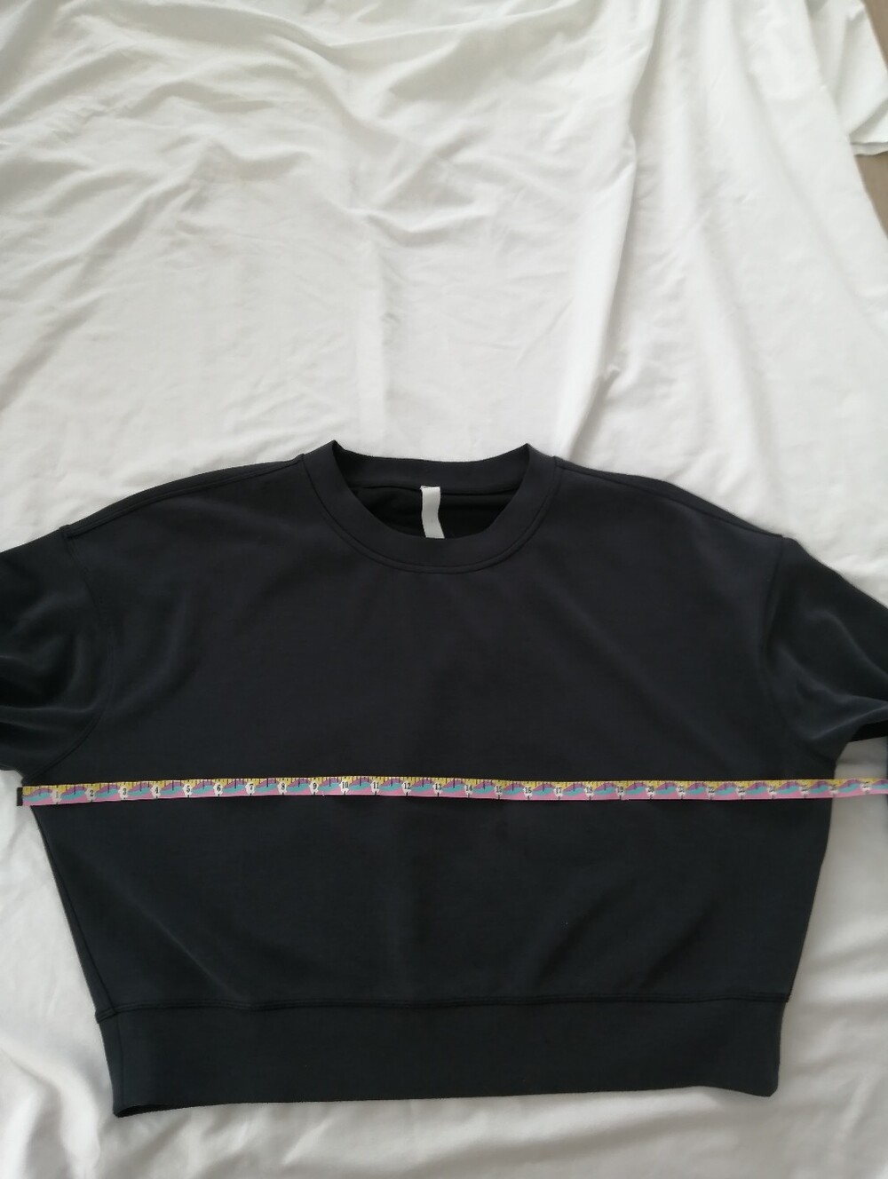 Lululemon Softstreme Perfectly Oversized Cropped Crew Pullover Sweater Black 8 - Picture 13 of 16